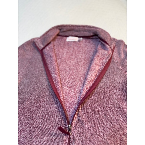 Women's Stan Herman Wine Cozy Plush Zip-Up Jacket-Size L - Picture 3 of 9